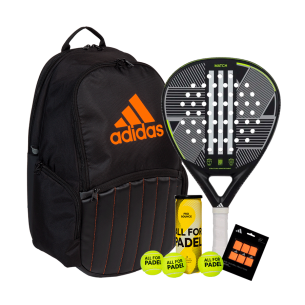Packs de padel Pack para principiantes Match preto-limão + Mochila Black Orange Protour 3.1 + Bolas Pro Bounce