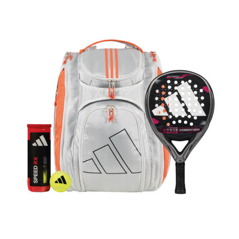 Raquetes de padel adidas Pack de raquete de padel adidas Adipower Carbon Light 3.4 + bolsa para raquetes Multigame Gray 3.3