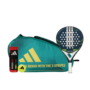 Raquetes de padel adidas Pack de raquete de padel adidas Drive Blue 2026 + bolsa para raquete Control Green 3.4