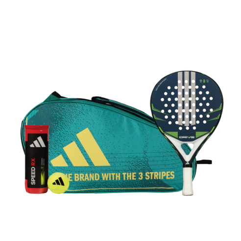 Racchetta padel adidas  Pack racchetta da padel adidas Drive Blue 2026 + borsa per racchette Control Green 3.4