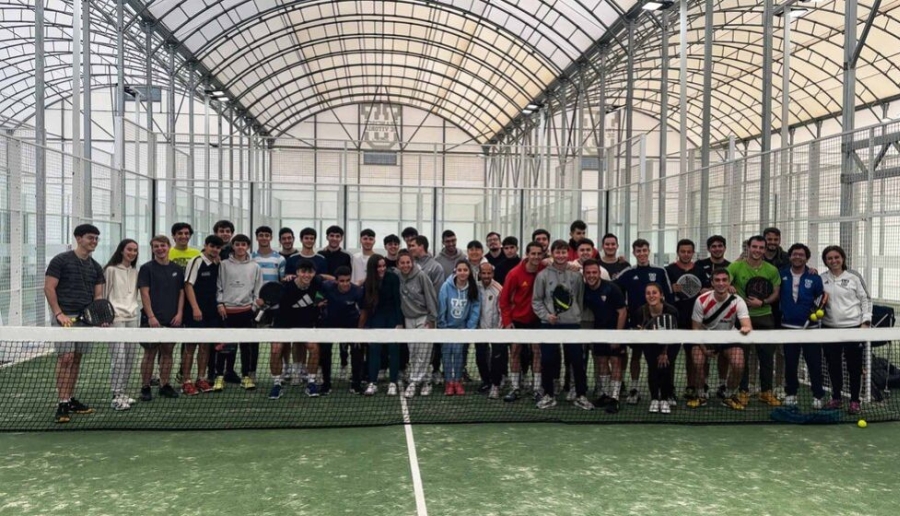 adidas player Pol Hernández gives a clinic at UFV of Madrid